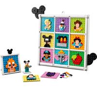 LEGO 43221 | Disney 100 ans d'icônes de dessins animés Disney, kit de bricolage et set DIY comme art mural et accessoires de chambre à coucher, avec Mickey Mouse et Cie.