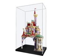 Lego 43263 Vitrine en acrylique pour kit de construction Château de la Belle et la Bête - Boîte transparente anti-poussière - Seule vitrine compatible avec Lego 43263 (3 mm, base noire)