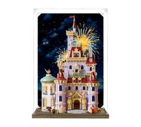 Vitrine en acrylique pour Lego 43263 modèle Château La Belle et la Bête, étanche à la poussière, transparent, collection de modèles (modèle non inclus) (base en bois 3 mm)