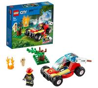 LEGO 60247 City Incendie de forêt, jouet pour enfants avec buggy et pompier, voiture jouet idéale comme cadeau pour filles et garçons à partir de 5 ans