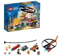 LEGO 60248 City Intervention avec l'hélicoptère des pompiers, jouet volant de pompiers à partir de 5 ans, set avec hélicoptère et quad