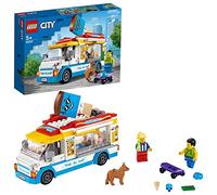 LEGO® City 60253 Le camion de la marchande de glaces, Kit de Construction Jouet Enfants 5 ans et + avec Mini-figurine de chien
