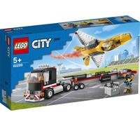 LEGO 60289 City Flugshow-Jet-Transporter, ensemble de jouets avec avion et remorque, cadeau pour les enfants à partir de 5 ans