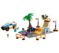LEGO 60290 City Skate Park, Set avec skateboard, vélo BMX et voiture jouet, cadeau pour filles et garçons à partir de 5 ans, jeu de construction