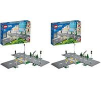 LEGO 60304 City Intersection à Assembler, Jeu Construction Ville avec Panneaux et Routes à imbriquer pour garçon ou Fille (Lot de 2)