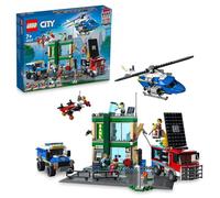 LEGO 60317 City La Course-Poursuite de La Police à La Banque: Jouet à Construire avec Drone et 2 Camions, Cadeau Imaginatif pour Les Enfants de 7 Ans et Plus