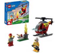 LEGO® 60318 City Fire L’Hélicoptère des Pompiers, Jouet pour Filles et Garçons +4 ans, Figurine Pompier et Brique de Démarrage