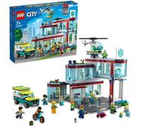 LEGO 60330 City L’Hôpital, Jouet Camion d’Ambulance et Hélicoptère avec 12 Minifigurines, Plaques de Route, Enfants Dès 7 Ans
