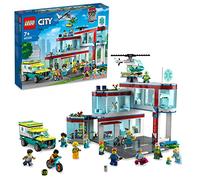 LEGO 60330 City L’Hôpital, Set de Construction, Jouet Camion d’Ambulance, Hélicoptère et 12 Minifigurines, pour Garçons et Filles Dès 7 Ans