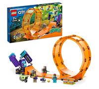 LEGO 60338 City Stuntz Le Looping du Chimpanzé Cogneur, Jouet de Moto Cross avec Minifigurines de Cascadeur et Rampe pour Enfants de 7 Ans et Plus