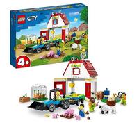 LEGO 60346 City La Grange et Les Animaux de la Ferme, Jouet de Tracteur avec Remorque et Figurines d'animaux de Vache et de Mouton pour Enfants de 4 Ans et Plus