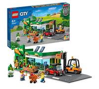 LEGO 60347 City L’Épicerie, Jouet avec Magasin, Chariot Élévateur et Plaques de Route pour Enfants Dès 6 Ans, Jeu Éducatif pour Simuler Le Quotidien