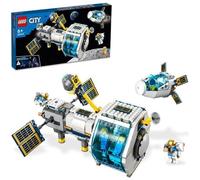 LEGO® 60349 City La Station Spatiale Lunaire, Ensemble Inspiré de la NASA, Jouet sur l'Espace, avec Astronautes, Enfants 6 Ans