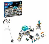 LEGO Jouet spatial City Base de recherche lunaire 60350 – Module, rover, buggy, 6 minifigurines – 7+