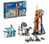 LEGO 60351 City La Base De Lancement De La Fusée, Module Spatial, Jouet Inspiré de la NASA avec Planet Rover, Jouet Spatial, Observatoire et 7 Minifigures Astronautes