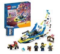 LEGO 60355 City Missions des Détectives de la Police sur l’Eau, Jouet de Bateau, une Prison et 4 Minifigurines, Enfants 6 Ans