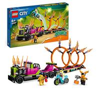 LEGO 60357 City Stuntz Le Défi de Cascade : Les Cercles de Feu, Jouet Moto de Cascadeur avec Camion et Minifigurines, Cadeau pour Enfants 6 Ans, Set 2023