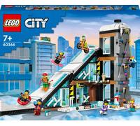 LEGO 60366 City Ski and Climbing Centre, ensemble modulaire avec piste, magasin, café, ascenseur et 8 minifigures, jouet cadeau pour enfants, garçons et filles, à partir de 7 ans