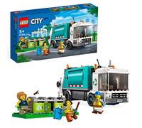 LEGO Jouet 60386 City – Camion de recyclage, 3 bacs de triage, jeu éducatif 5 ans