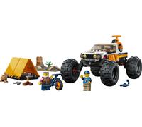 LEGO 60387 City Adventure 4x4 Off-Road Vehicle, Camping Set, Monster Truck, Moving Suspension et Mountain Bike, jouet à partir de 6 ans
