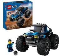 LEGO 60402 City Le Monster Truck Bleu, Jouet Camion Tout-Terrain et Minifigurine de Conducteur, Cadeau Enfants