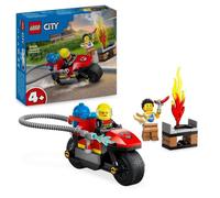LEGO Set de jeu Moto d’intervention rapide des pompiers 60410, 2 minifigurines dès 4 ans