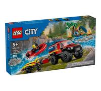 LEGO® City 60412 Le camion de pompiers 4x4 et le canot de sauvetage