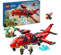 LEGO 60413 City L'Avion de Sauvetage des Pompiers, Jouet avec 3 Minifigurines de Pilote, Pompiere