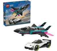 LEGO City 60489 Le Jet Contre la Voiture - Jouet de Construction dès 6 ans - Idée Cadeau