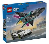 LEGO Jeu de construction Le Jet contre la Voiture 60489 – Avion et Supercar, minifigurines dès 6 ans