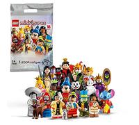LEGO 71038 Minifigures Disney 100, 1 des 18 Personnages à Collectionner, Sachet Mystère avec Jouet à Construire avec Mickey Mouse, Stitch, Mulan et d'autres (1 Minifigurine au Hasard)