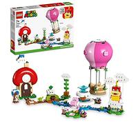 LEGO 71419 Super Mario Peach's Garden Ensemble d'extension pour ballons, 7 + 453 pièces avec Yoshi rose et crapaud bleu