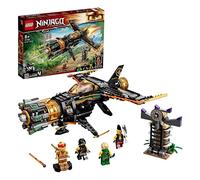 LEGO Jouet avion NINJAGO 71736 Le Jet Multi-Missiles - Prison et figurine Ninja Kai en or 8+