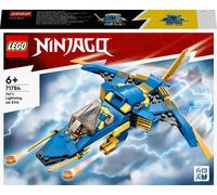 LEGO 71784 NINJAGO Jays Donner-Jet EVO, Jouet avion ninja améliorable avec la mini figurine de Jay, idée de cadeau d'anniversaire pour les enfants à partir de 7 ans