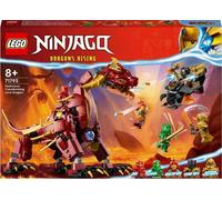 LEGO 71793 NINJAGO Dragon de lave se transformant en une vague de feu, série Dragons Rising avec figurine de créature mythique et minifigures Kai et Lloyd, jouet, cadeau pour enfants