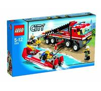 LEGO - 7213 - Jeu de Construction - LEGO City - Le Camion Tout-terrain et le Bateau des Pompiers