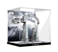 Lego 75313 Vitrine en acrylique pour machine de marche blindée - Boîte transparente anti-poussière - Vitrine uniquement compatible avec Lego 75313 (spray inférieur 1, base noire)