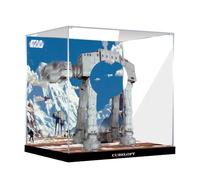 Lego 75313 Vitrine en acrylique pour machine de marche blindée - Boîte transparente anti-poussière - Vitrine uniquement compatible avec Lego 75313 (spray inférieur 2, base noire)