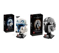 LEGO 75349 Star Wars Le Casque du Capitaine Rex, Maquette à Construire & 75328 Star Wars Le Casque du Mandalorien: Maquette à Construire pour Adultes, Modélisme, Décoration à Collectionner