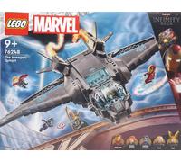 LEGO 76248 Marvel Quinjet Avengers Spaceship Toy avec les minifigures de Thor, Iron Man, Black Widow, Lokie et Captain America, Ensemble pour enfants, Idée de cadeau pour le Père Noël