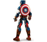 LEGO 76258 Marvel Captain America figurine à construire avec bouclier, collection Avengers, set de jeu et décoration de chambre, cadeau d'anniversaire pour garçons et filles à partir de 8 ans