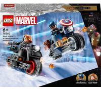 LEGO 76260 Marvel Motorcycles de Black Widow et Captain America, un set inspiré de "Avengers : Time of Ultron" avec 2 héros à moto, un jouet pour les enfants, garçons et filles, à partir de 6 ans