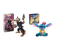 LEGO 76282 Marvel Rocket et Bébé Groot, Jeu de Construction pour Enfants & Disney Stitch, Jouet de Construction pour Enfants, Set avec Cornet de Glace