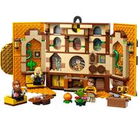 LEGO 76412 Harry Potter Bannière de maison Poufsouffle, écusson de Poudlard et jouet de salle commune, jouet de voyage 2en1 et décoration murale, set à collectionner avec la mini-figurine de Cedric Di