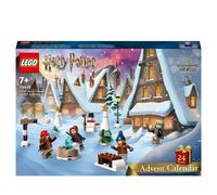 LEGO 76418 Harry Potter Calendrier de l'Avent 2023, calendrier de Noël avec 24 cadeaux, y compris 18 mini-modèles Hogsmeade et 6 mini-figurines comme Hermione Granger et Drago Malefoy, jouet pour Noël