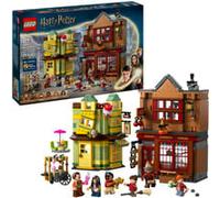 LEGO Harry Potter Magasin d'Accessoires de Quidditch et Marchand de Glaces - Jeu de Construction - 2 Boutiques du Chemin de Traverse, 6 Minifigurines & Nimbus 2000 - Cadeau Garçon ou Fille 8 Ans 76452