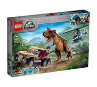 LEGO 76941 Jurassic World La Chasse du Carnotaurus, Dinosaure Jouet, avec Hélicoptère et Voiture, Dino à Construire, Garçons et Filles de 7 Ans et Plus