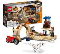 LEGO® 76945 Jurassic World La Poursuite en Moto de l’Atrociraptor, Dinosaures, 2 Bébés Dinos et Minifigurines