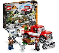 LEGO® 76946 Jurassic World La Capture des Vélociraptors Beta et Blue, Véhicules à Construire et Minifigurines de Gardiens