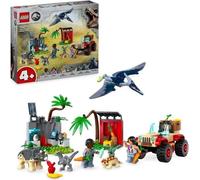 LEGO 76963 Jurassic World Le Centre de Sauvetage des Bébés Dinosaures, Jouet avec Figurines Triceratops et Velociraptor